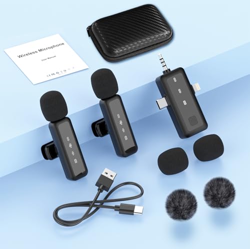 Wireless Lavalier Microphone for iPhone/Camera/Android Phone, Mini Lapel Microphone with Lightning+USB-C+3.5mm Receiver, Plug-Play Wireless Clip On Microphones for Video Recording/TikTok/YouTube/Vlog - Image 8