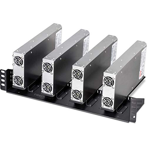 Image of TRENDnet 19 inch Rackmount Industrial Power Supply Vertical Chassis, TI-R4U, 4U Wall Mount Bracket, 2U Rack Mount Design, Designed for TI-RSP100048 Power Supplies (Sold Separately), Steel Construction