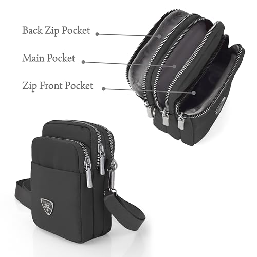 Image of J I Women's Small Cross-Body Phone Bag Stylish Mobile Cell Phone Holder Pocket Purse Wallet Sling Bag Mini Shoulder Bags