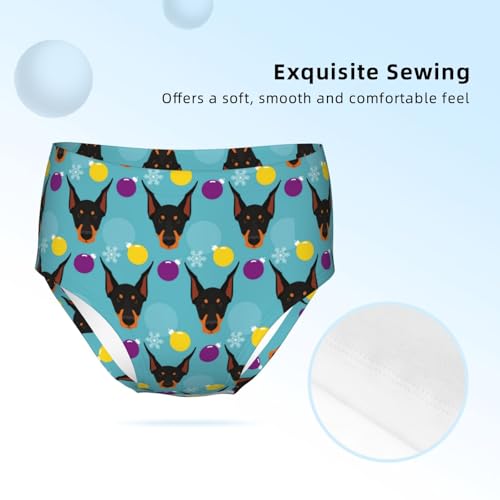Cute Doberman Dog Girls' Underwear Soft Cotton Little Girls Panties Comfort Briefs3
