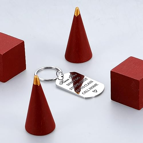 VANLOVEMAC College Student Gifts Stocking Stuffers for Teen Boys Girls Don't Do Stupid Shitkeychain Christmas Brithday Gifts 6