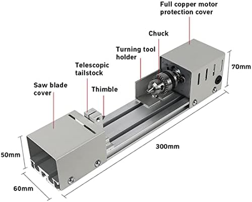 Tool Lathe Standard 未处理 Mini Lathe Machine for DIY Wood and Metal Projects, 6 in 1 Multi-Functional Tool for Carving, Grinding, Drilling, and Bead Making