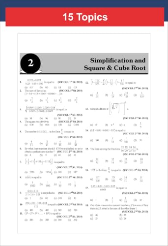 Image of 77 Topic-wise 2026 - 2010 SSC Mathematics Previous Year Question Bank - CGL (Tier I & II), CHSL (Tier I & II), MTS & CPO 8th Edition | Quantitative Aptitude PYQs