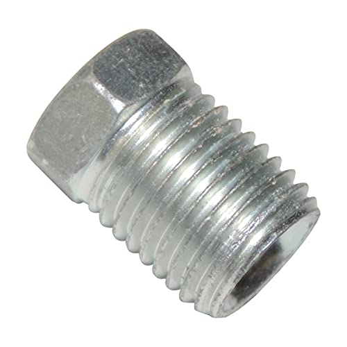 Inline Tube Replacement For Tube Nut 14Mmx1.5 For 5/16 8Mm Tube Silver Zinc #TOP28