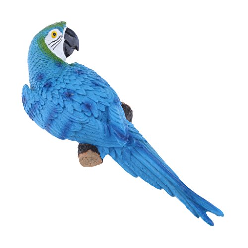 LOVIVER Vogel Dekofigur Zaun Deko Gartendeko Gartenfigur Für Innen Und Außen, rechts Blau, 31cm