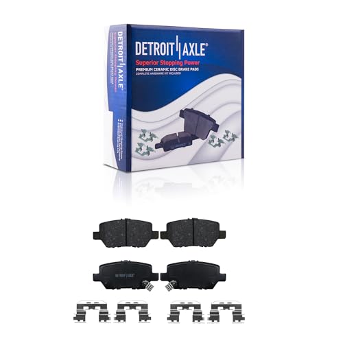 Image of Detroit Axle - Brake Kit for 2005-2012 RL 2006 2007 2008 2009 2010 2011 Drilled & Slotted Brake Rotors Ceramic Brakes Pads Front Rear Replacement