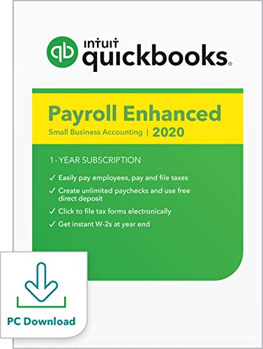 QuickBooks Desktop Enhanced Payroll 2020 I Compatible with QuickBooks Pro, Premier, and Enterprise