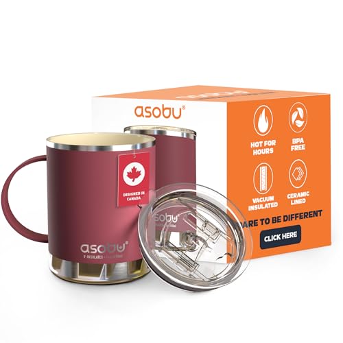 asobu Ultimate Ceramic Travel Mug, 12oz Insulated...