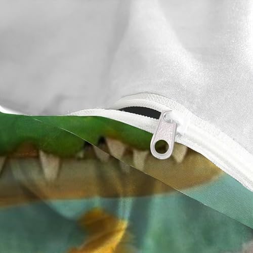 Housse de couette crocodile 260x220 en microfibre douce pour éviter les draps rêches