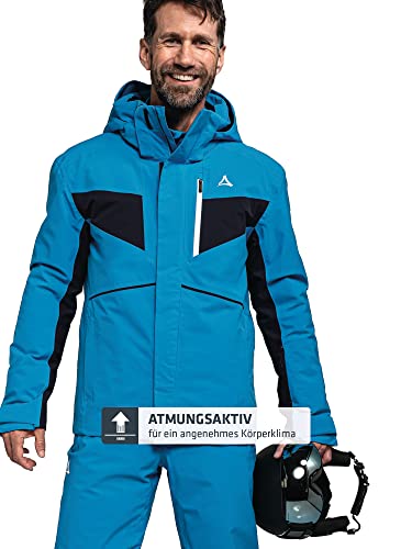 Foto von Schöffel Herren Ski Jkt Brunnenkopf2 M, wasserdichte Skijacke mit 4-Wege-Stretch, warme und atmungsaktive Outdoorjacke mit abnehmbarer Kapuze, directoire blue, 52