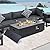 NICESOUL 42'' Propane/Natural Gas Fire Pit Table, Rectangle Firepits with Tank Table, 50000 BTU Modern Outdoor Fireplace with LED Lights for Outside Patio Backyard Deck Porch, CSA Certified, Dark Gray