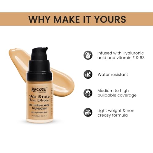Image of Recode HD Luminous Matte Foundation | 30 ML | 05 | ARYAVARTA