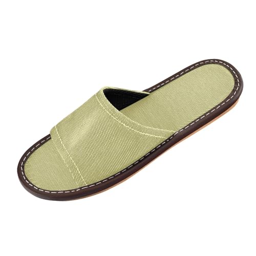 Bathroom Sandal Indoor Outdoor Beach Sandals for Travel, Pool, Party Reusable Lightweight Lemon