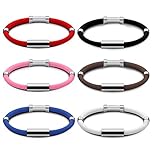 Sosation 6 Pcs Anti Static Bracelet Magnetic Vertigo Relief Silicone Bracelet Magnetic Stainless Steel Balance Wrist Band for Women Men Unisex, 6 Colors
