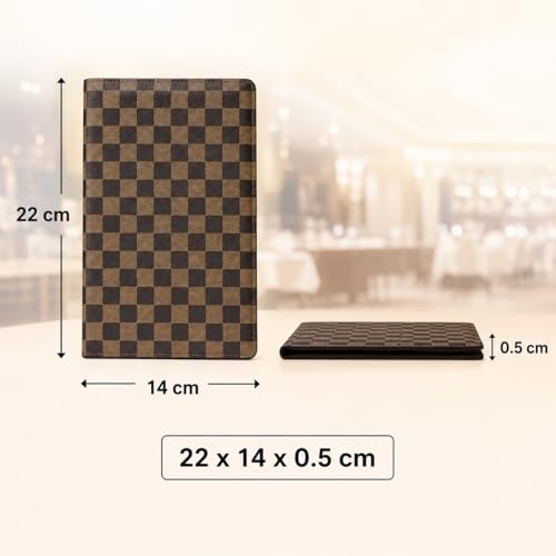 Image of PU Leather Restaurant Menu Folder - Set of 3 | Durable Menu Covers with Transparent Sleeves | Professional Menu Holder for Hotels, Cafes, Bars & Restaurants