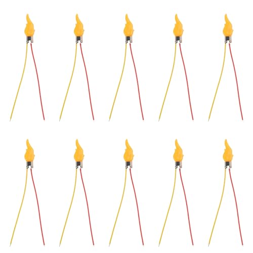 Risveglio Luces LED para velas con efecto de llama, decoración de fiesta de cumpleaños, 3 V C5 V, funciona con pilas, bombillas de té parpadeantes de plástico, decoración de bricolaje