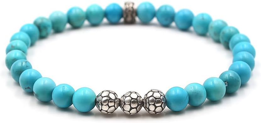 Kartini Studio Men's Bracelet, Turquoise Bracelet, Turquoise and Sterling Silver Bracelet