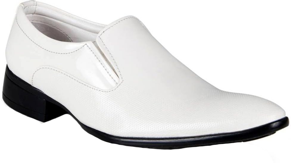 Derby Shoes for Men | Shoes for Men with PU Sole | Comfortable & Lightweight |Durable & Trendy Design | Size : 9 | Color : White,VTR_2TM_2004_White_9-image-16