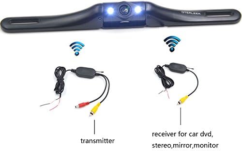 Wireless Vehicle Backup Camera License Plate Rear View Camera With Waterproof High Brightness OTERLEEK
