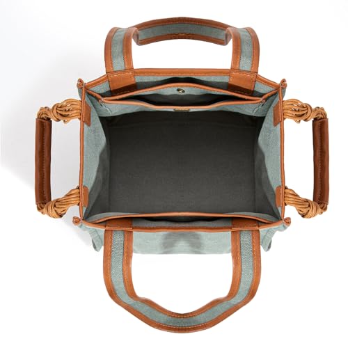 Image of Montana West x Lee Canvas Tote Bag for Women Square Shoulder Handbag with Multiple Pockets for Work and Travel