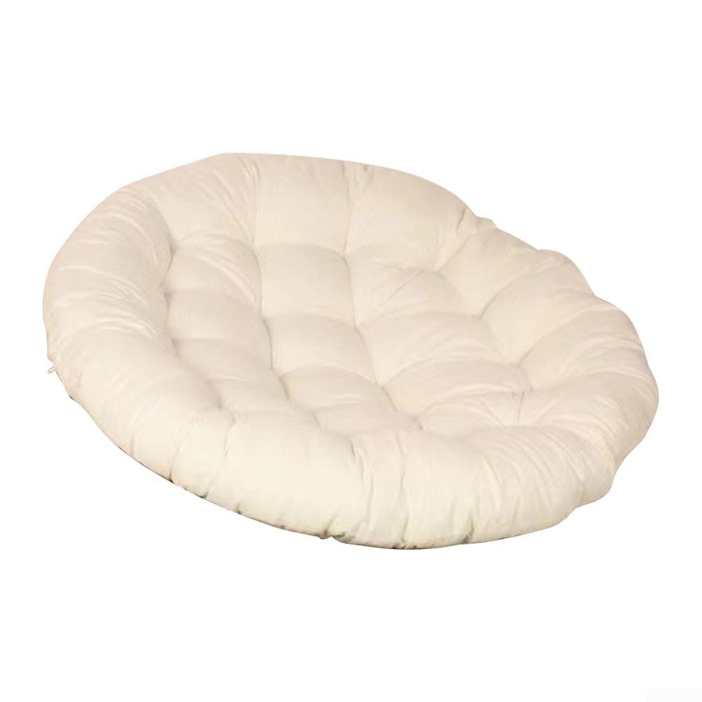 Gartenstuhlauflage Rund 60X60 Cm, Polster Für Hängesessel Und Schaukelstuhl Mit PP-Füllung, Ergonomisches Sitzkissen Druckentlastung Für Terrasse Wohnzimmer Innenbereich(H)