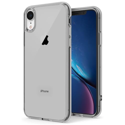 Image of TENOC Phone Case Compatible with iPhone XR, Gray Case Clear Shockproof Protective Bumper Slim Cover for 6.1 Inch
