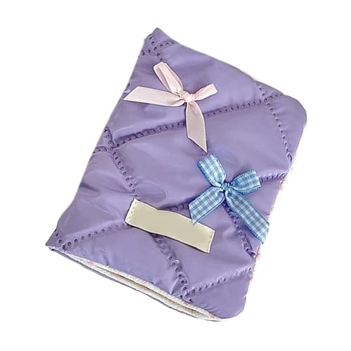 DIDILLX パスポートホルダーカバー 韓国スタイルカード スイートボウ パスポートカバー 旅行アクセサリー 女性と女の子向け スイートボウ パスポートカードカバー クレジットカード用, パープル, Mass Beauty