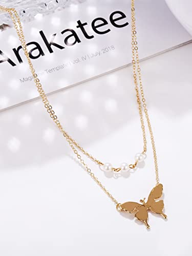 Image of Vembley Stunning Gold Plated Layered Pendant Necklace For Women and Girls