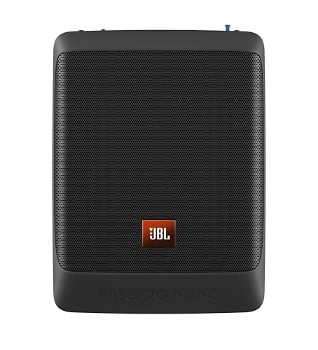 Image of JBL BASSPRO Nano - 100W RMS Ultra-Compact Under Seat Powered Subwoofer with Bass Volume Remote Control. Rugged All-die-cast Aluminium Enclosure Design.