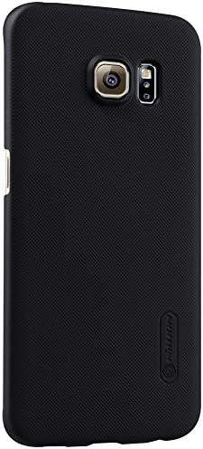 Samsung Galaxy S6 Edge Case - Unismart ® Nillkin Frosted Shield Matte Plastic Case Cover Shell Pack of Screen Protector for Samsung Galaxy S 6 Edge G925 (Black)