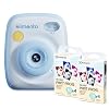 kiimento Ink-Free Instant Print Camera P2 Sky Blue + Two 40-Prink Pack