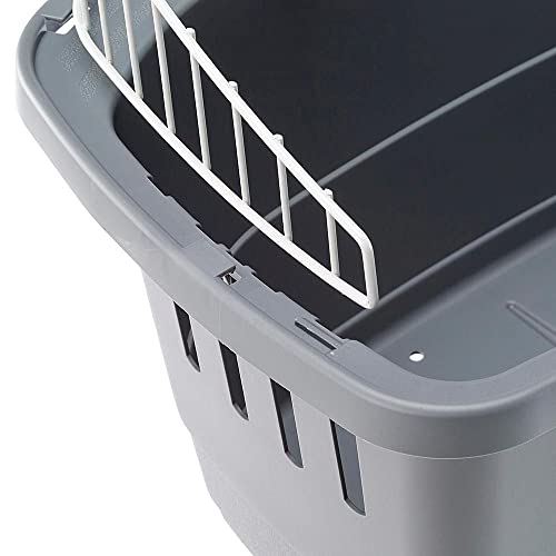 Ferplast Fahrradkorb Hundekorb für Fahrrad kleine Hunde Atlas Bike 20 Rapid, kleine Hunde bis 7 kg mit waschbarem Kissen, Transportbox für Haustiere, 47 x 35,5 x 34,5 cm, grau
