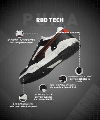 PUMA Mens Rbd Tech Res Sneaker Gray Vapor Gray-Black-Redmazing - Image 8