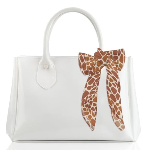 Giraffe Skin Pattern Fashion Hair Scarf Lightweight Silk Feeling Head Scarf Square Bandanas for Women 23.6×23.6 Inches4