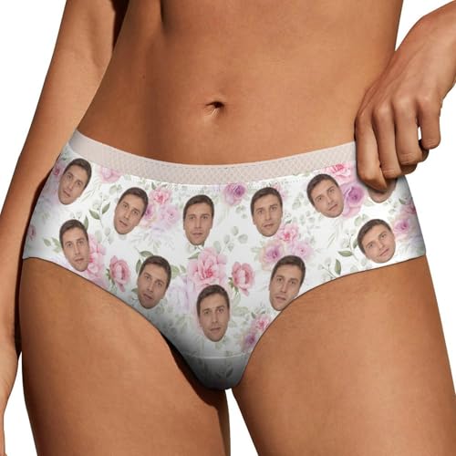 Naispanda Ropa Interior Personalizada con Foto para Mujer Bragas de Bikini para Mujer con Cara de Foto, Bragas Personalizado