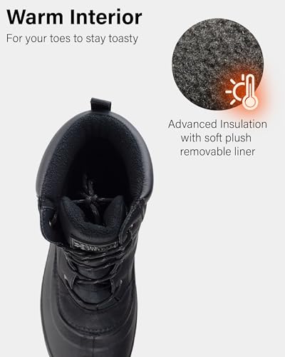 Ice Fields Kayden 2 Snow Winter Boots for Men, Warm, Insulated, Waterproof Shell, Lace-Up Front3