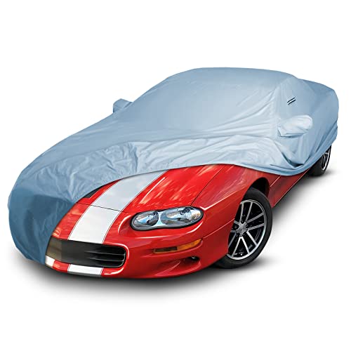 Image of iCarCover Custom Car Cover Compatible with Camaro 1993-2002, Waterproof All-Weather Rain Snow UV Sun Protector Full Exterior Indoor Outdoor Car Covers, 1-Tone (Solid Gray)