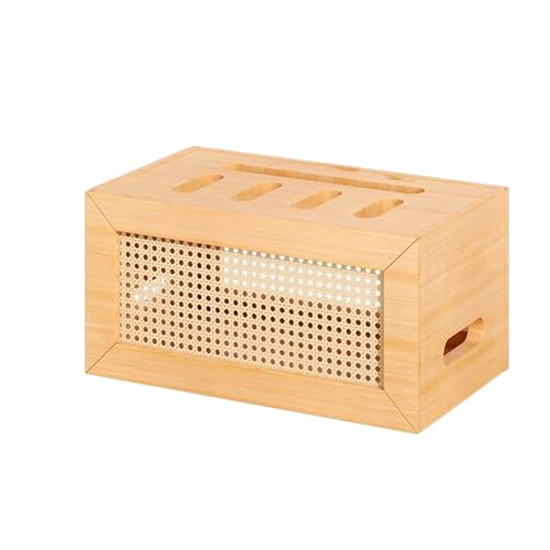 Caja para enrutador WiFi y organizador de cables de madera para el hogar 2
