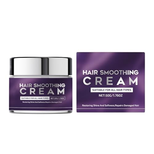 Crema para alisar el cabello, 50 g, crema contra el encrespamiento para el cabello, loción nutritiva para mujeres, cuidado diario, reparación de daños, brillo y tratamiento