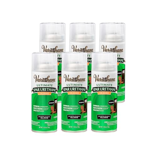 Varathane Oil-Based Ultimate Spar Urethane Spray, 11.25 oz, Gloss, 6 Pack