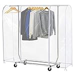 Ruibo 6ft Transparent Clothes Garment Rail Cover for Clothes Rack With 2 Durable Zipper / 6FT(180x150x50CM)