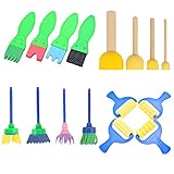 16-teiliges Kinder-Farbschwämme, Malpinsel-Set, Schaumstoff-Pinsel-Set für Kleinkinder, Zeichen-Zubehör