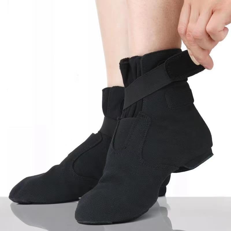 Canvas Jazz Shoes for Women/Girls/Men Unisex Ballet Jazz Practicing Dance Boots with Elastic3