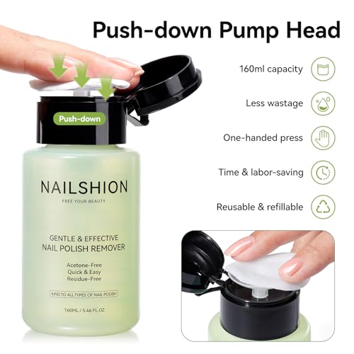 Image of Nail Polish Remover, Non-Acetone, 3-9s Quick Removal, Pump Design
