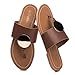 Supkicks Women's Flip Flops Comfortable Soft T-Strap Flat Sandals Casual Slip on Thong Fashion Slide Sandals Summer Beach Slippers(Brown 9)