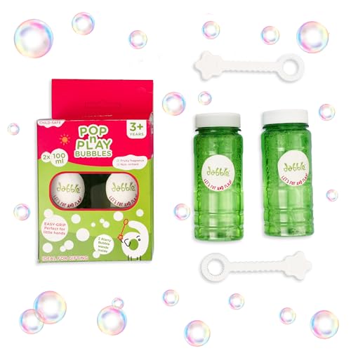 Image of dabble POP n Play | Magic Bubbles | Non-Toxic & Child Safe | Pack of 2 | Bubbles for Kids | Fancy Starry Wand | for Ages 3+