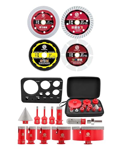 Foret Diamant Carrelage FOCSTOL Coffret Premium 12 Forets et 4 Disques