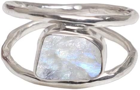 Raw Rose Quartz Ring Natural Gemstone Ring 925 Sterling Silver Boho Ring Pink Crystal Ring For Women Wedding Valenitne Gift For Love Handmade Raw Healing Crystal Uncut Stone Jewelry By Silverekh