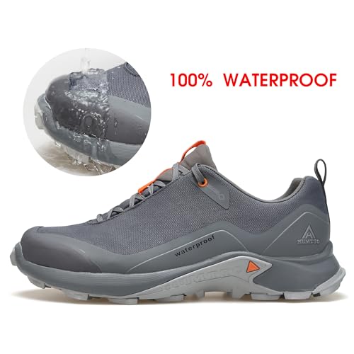 Image of HUMTTO Men's All-Terrain Waterproof Hiking Shoes Lightweight Breathable Anti Slip Outdoor Trekking Trails Shoes