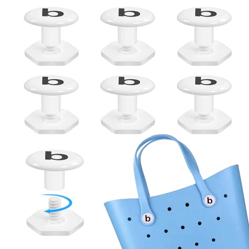 6-Pack Replacement Rivets for Bogg Bag Rivets for Beach Tote Bag Repair Rubber Bag Accessories for Women(Twist-On Button)